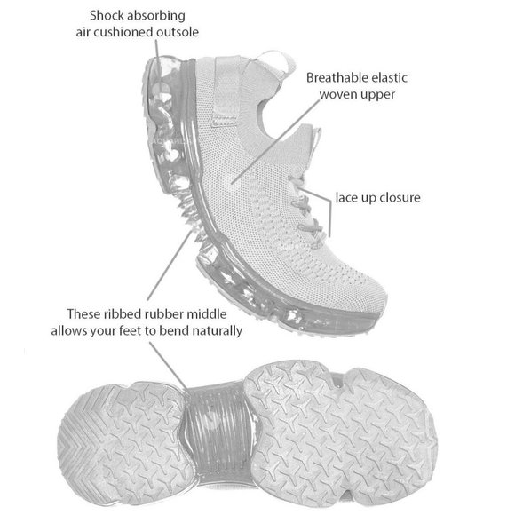 New White Knitted Lace Up Clear Heel Sneakers - Picture 2 of 5